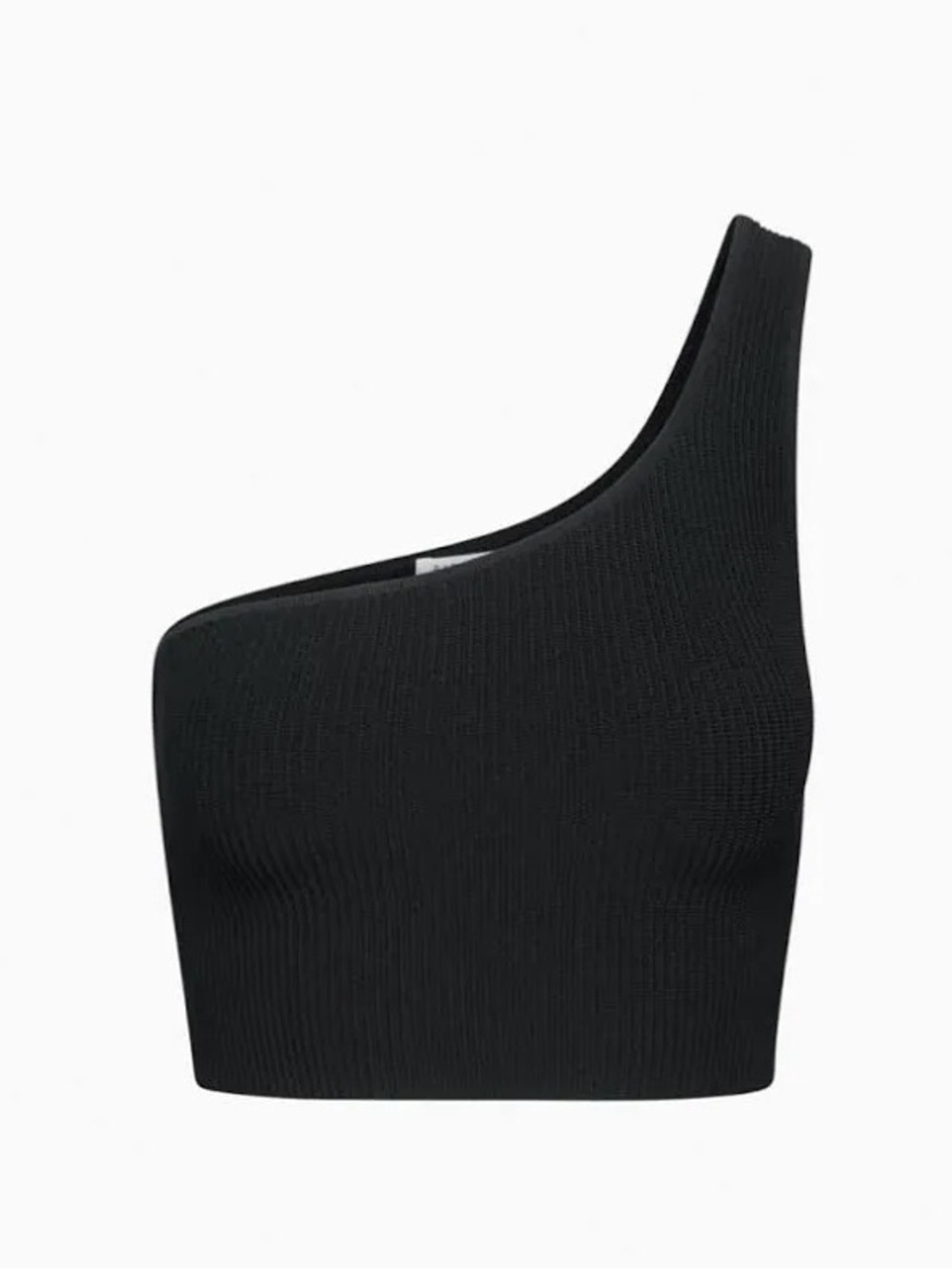 Babaton Sculpt Knit One-Shoulder Cropped Tank